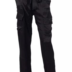 Joie Straight-Leg Satin Cargo ants (Size: 0)